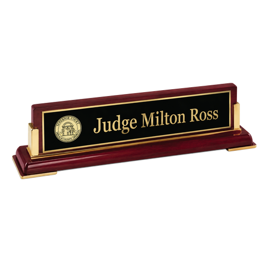 Rosewood Desk Plate