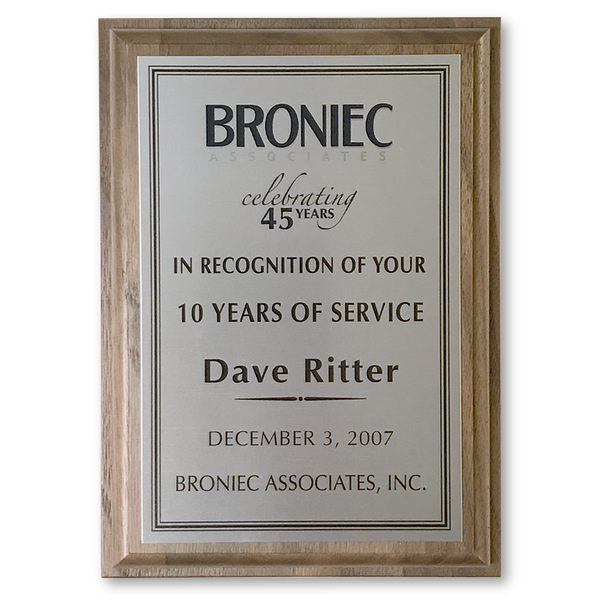 Walnut Plaque