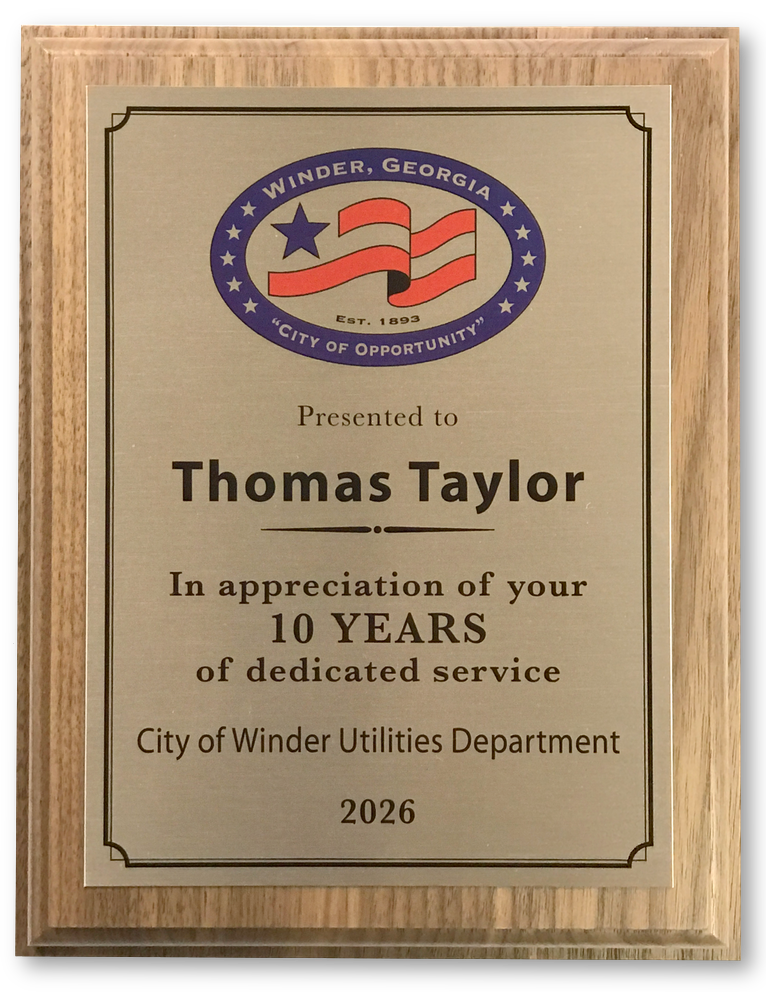 Walnut Plaque