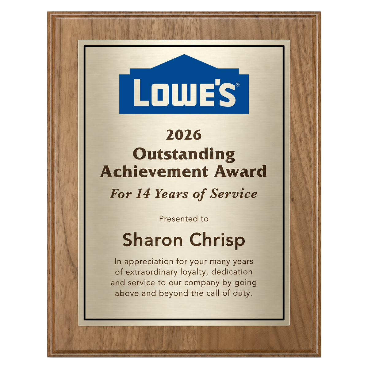 Walnut Plaque