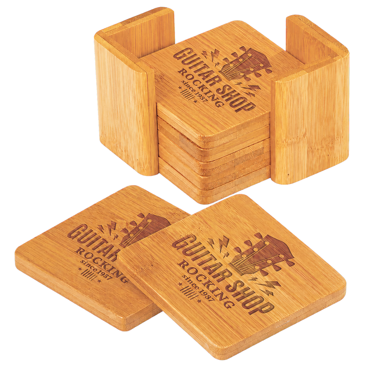 Bamboo Coaster Set