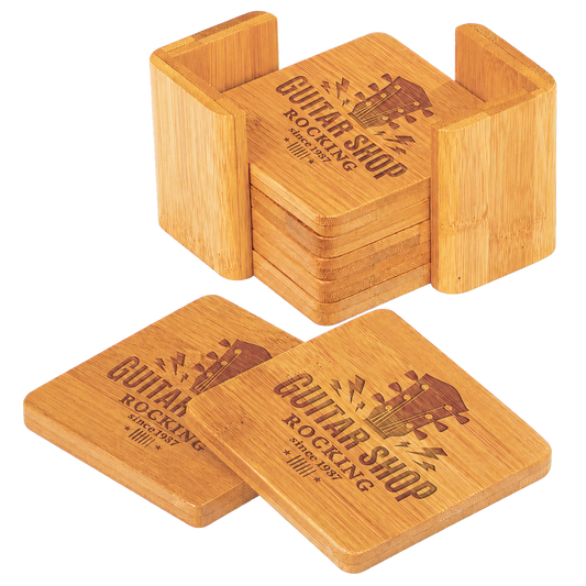 Bamboo Coaster Set